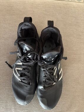 New Balance Men's Black Lacrosse Cleats Freezelx w/ Silver Accents size 10 wide